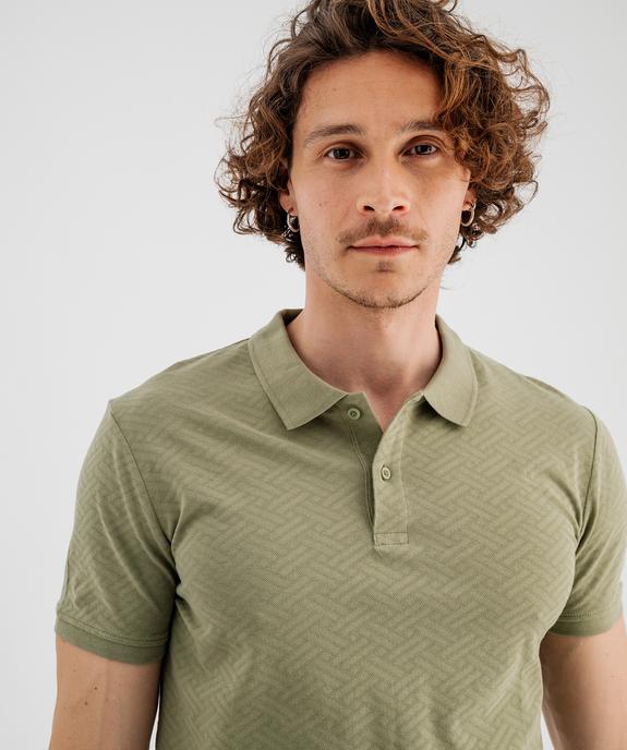 Polo manches courtes en maille fantaisie homme vue2 - GEMO 4G HOMME - GEMO