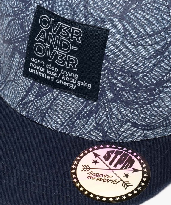 Casquette garçon en chambray imprimé feuillage vue2 - GEMO (JUNIOR) - GEMO