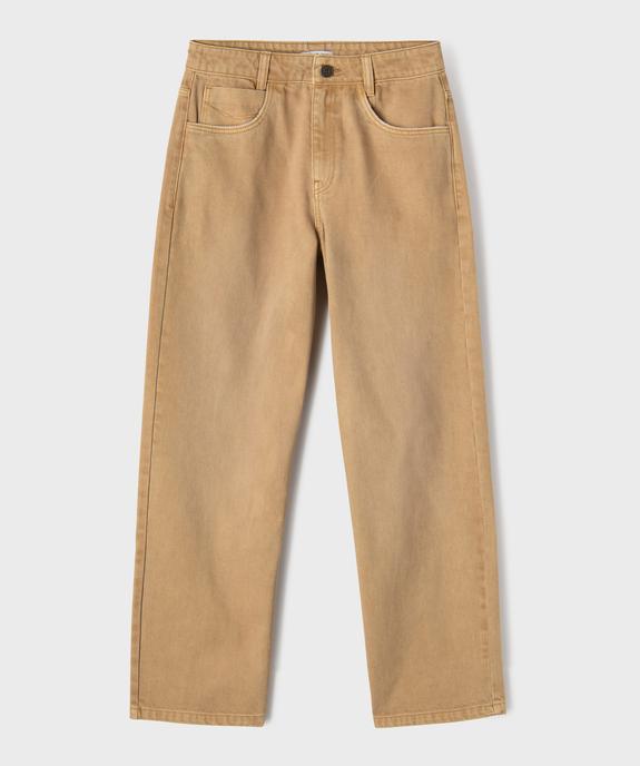 Pantalon baggy en toile denim colorée garçon vue1 - GEMO (JUNIOR) - GEMO