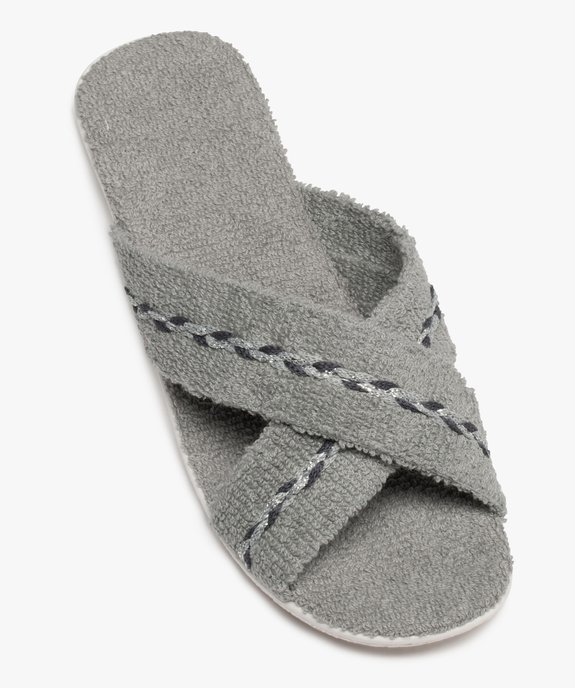 Mules femme confort à brides en tissu éponge vue5 - GEMO(HOMWR FEM) - GEMO