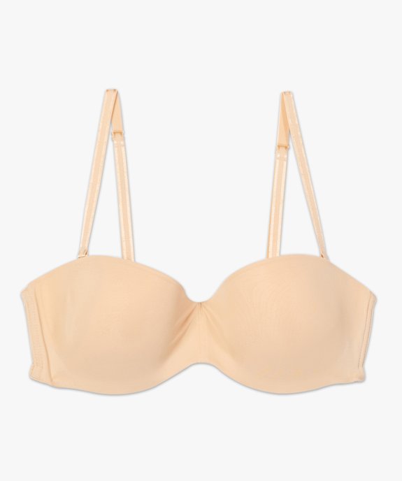 Soutien-gorge bandeau en microfibre avec bretelles muti-positions vue5 - GEMO(HOMWR FEM) - GEMO