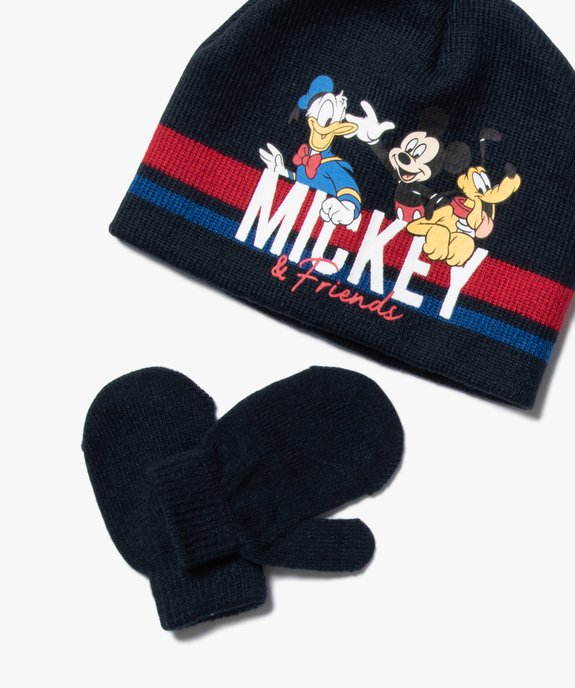 Ensemble bébé garçon (3 pièces) : bonnet + snood + gants - Mickey vue3 - MICKEY - GEMO