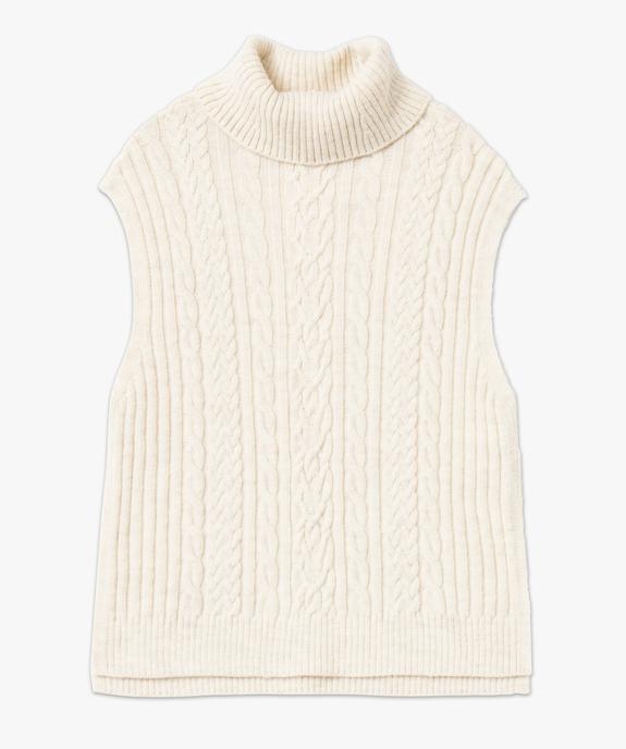 Pull sans manches à col roulé femme vue4 - GEMO(FEMME PAP) - GEMO