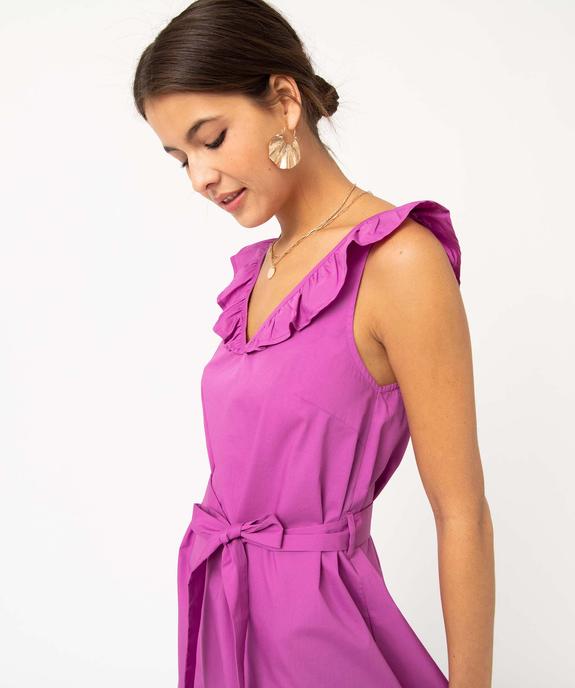 Robe femme en coton avec volant sur le col vue2 - GEMO(FEMME PAP) - GEMO