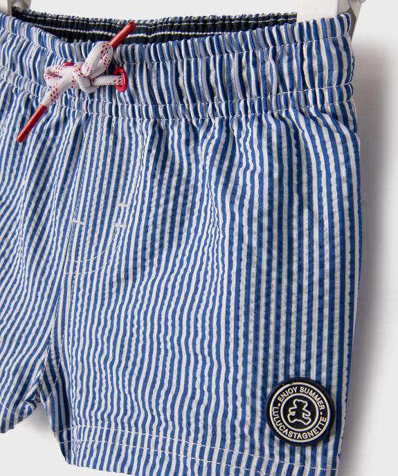 Short de bain à rayures anti UV bébé garçon - LuluCastagnette vue2 - LULU CASTAGNETTE GEMO FOR GOOD - GEMO