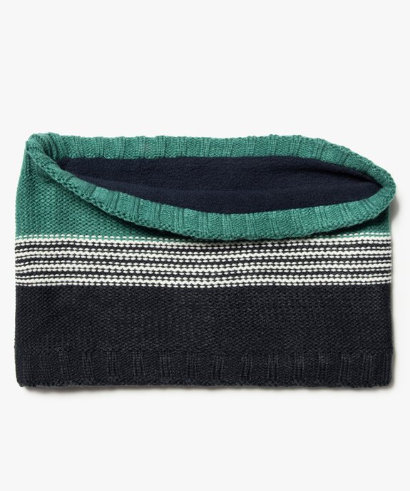 Echarpe garçon forme snood en maille avec doublure polaire vue1 - GEMO (ENFANT) - GEMO