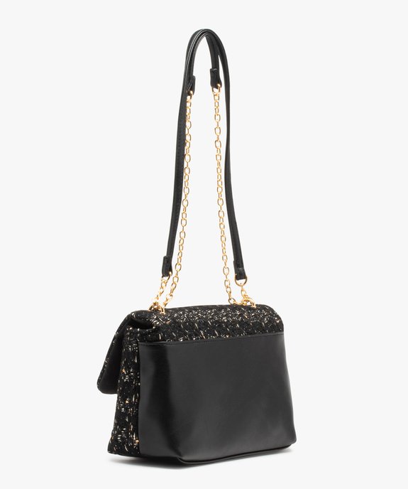 Sac besace bimatière devant en textile esprit couture femme vue2 - GEMO (ACCESS) - GEMO