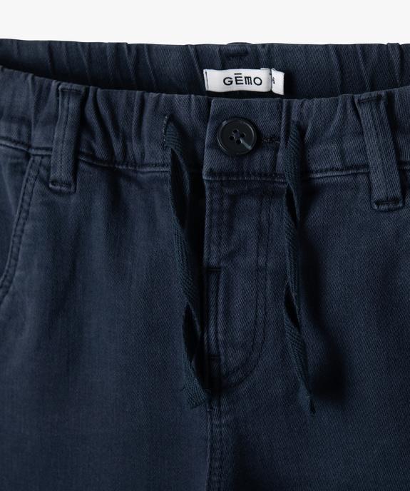 Pantalon chino coupe Regular taille élastique garçon vue2 - GEMO (ENFANT) - GEMO