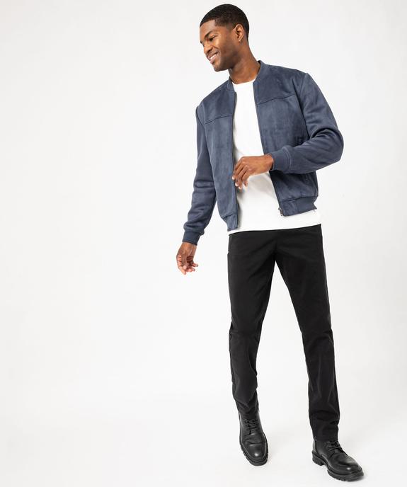 Blouson zippé en suédine homme vue5 - GEMO (HOMME) - GEMO