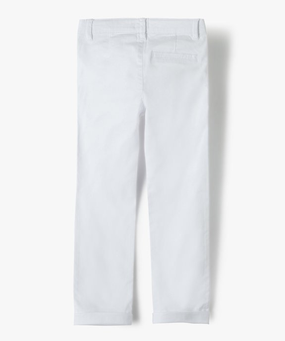 Pantalon chino en coton garçon vue3 - GEMO 4G GARCON - GEMO