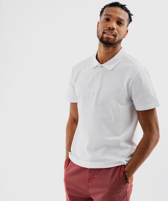 Polo à manches courtes en coton résistant homme vue1 - GEMO (HOMME) - GEMO