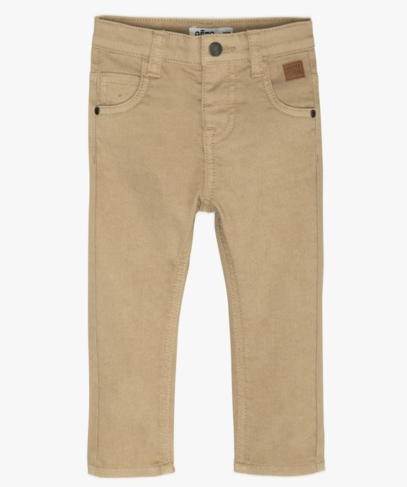 Pantalon bébé garçon coupe slim en toile extensible vue1 - GEMO(BEBE DEBT) - GEMO