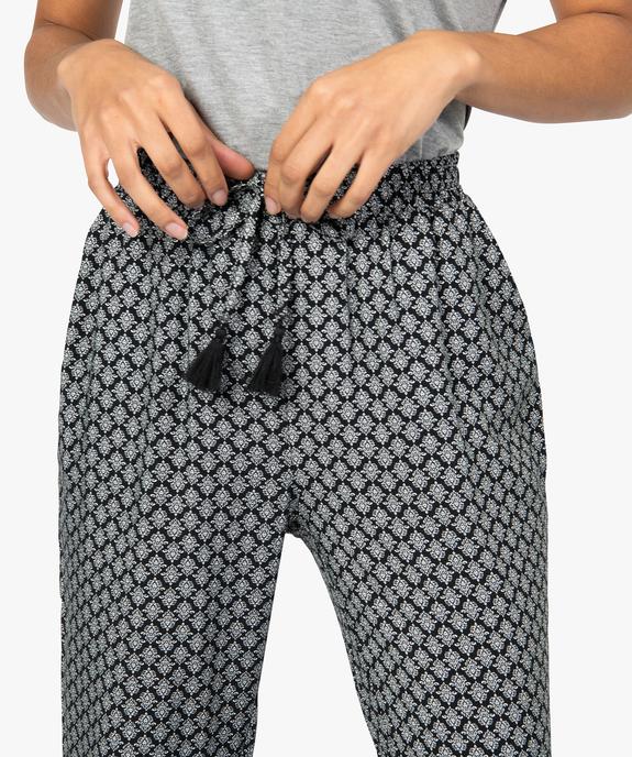 Pantalon femme en matière fluide imprimée vue2 - GEMO(FEMME PAP) - GEMO