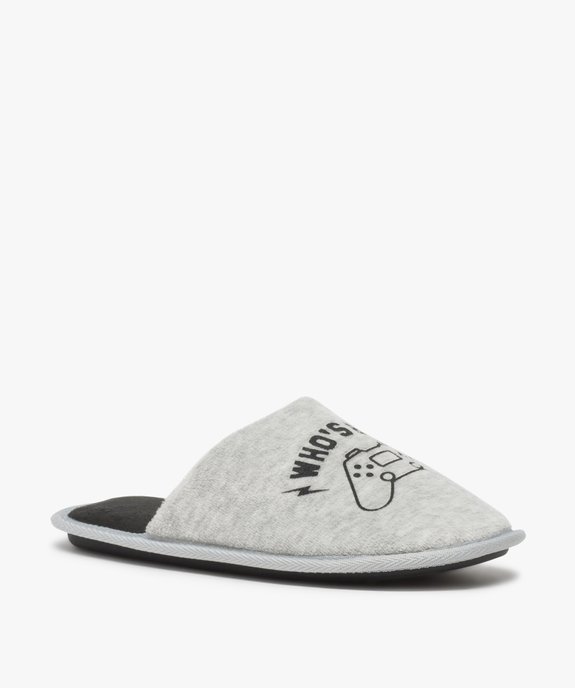 Chaussons garçon forme mule avec motif jeu vidéo vue2 - GEMO 4G GARCON - GEMO