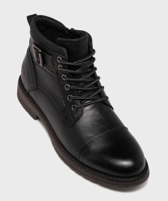 Boots mid-cut à semelle crantée, lacets et zip homme vue5 - MARIO BALDANO - GEMO