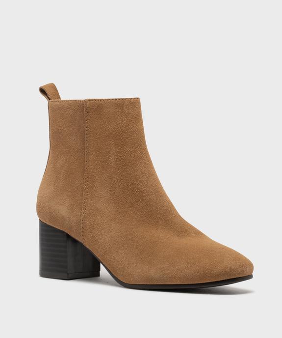 Boots à talon dessus cuir femme - Tanéo - TANEO Boots à talon dessus cuir femme - Tanéo vue2 - TANEO - GEMO