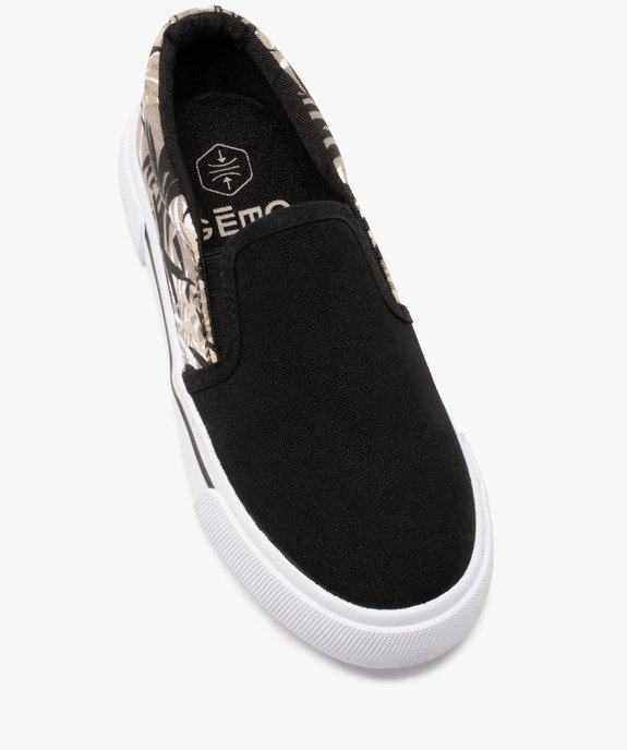 Tennis garçon en toile bicolore style slip-on vue5 - GEMO 4G GARCON - GEMO
