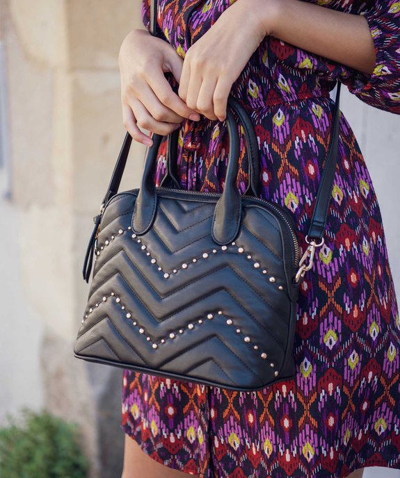 Sac femme avec devant matelassé et clous métalliques vue6 - GEMO (ACCESS) - GEMO