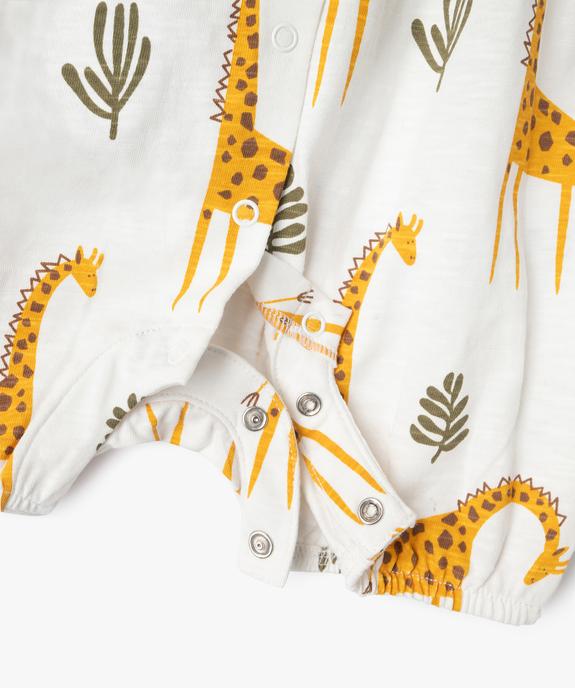 Combishort en coton avec volants sur les épaules bébé fille (lot de 2) vue2 - GEMO(BB COUCHE) - GEMO