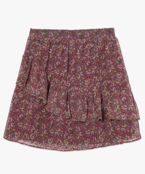 Jupe femme imprimée avec volant asymétrique vue4 - GEMO(FEMME PAP) - GEMO