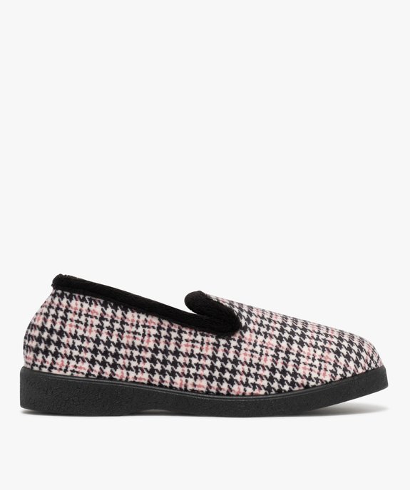 Chaussons femme pantoufles confort à motif Vichy vue1 - G'FLEX - GEMO