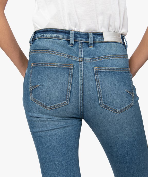Jean femme coupe skinny longueur 7/8ème bord franc vue2 - FOLLOW ME - GEMO