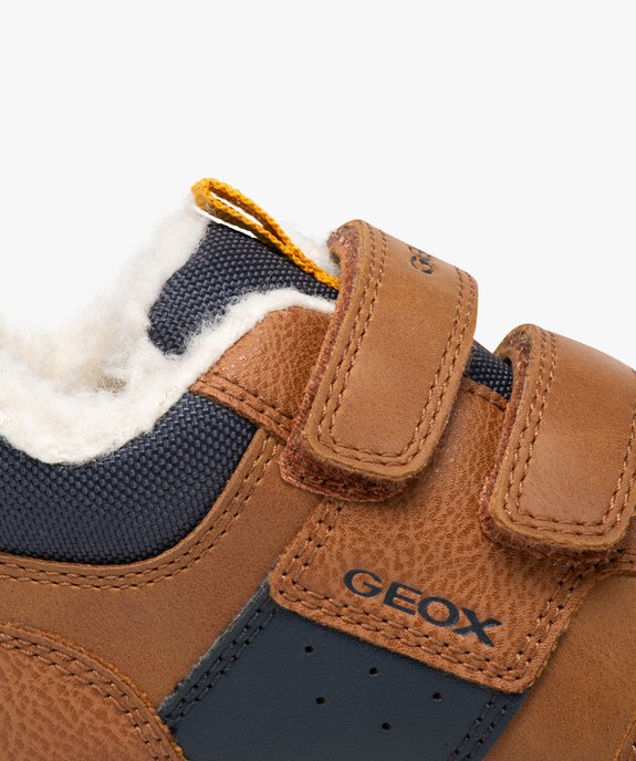 Chaussures premiers bébé garçon fourrées sherpa à double scratch - Geox vue6 - GEOX - GEMO