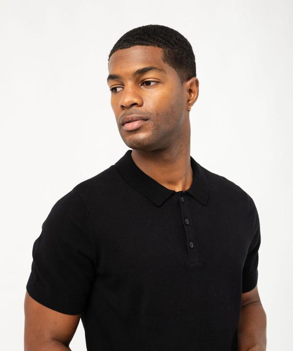 Polo manches courtes en maille de coton homme vue2 - GEMO (HOMME) - GEMO