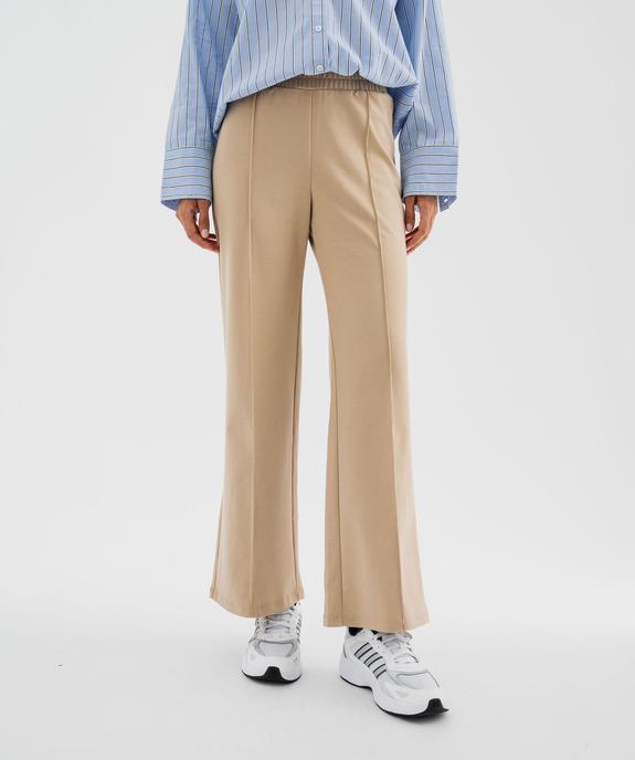 Pantalon large à taille élastiquée femme vue1 - GEMO(FEMME PAP) - GEMO