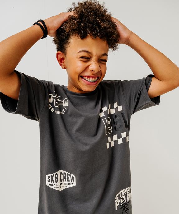 Tee-shirt manches courtes coupe oversize garçon vue4 - GEMO 4G GARCON - GEMO