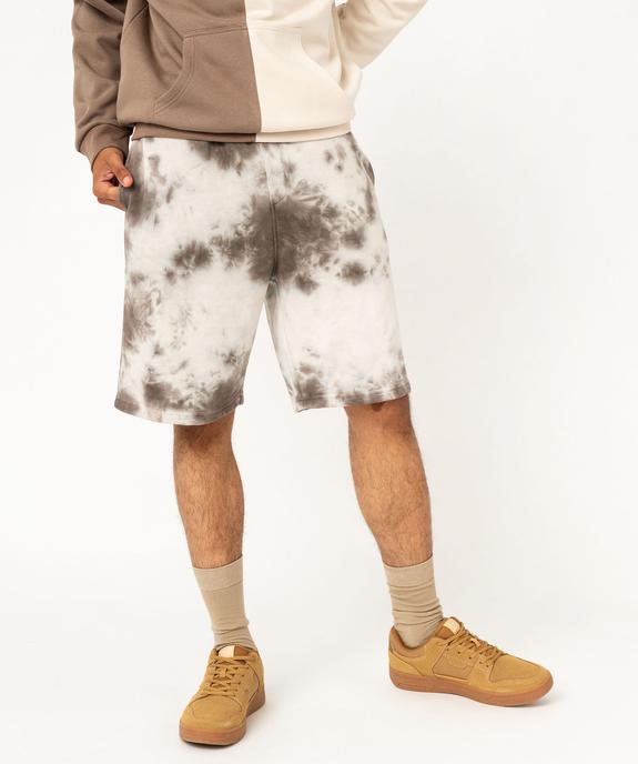 Bermuda en maille motif tie and dye homme vue1 - GEMO (HOMME) - GEMO
