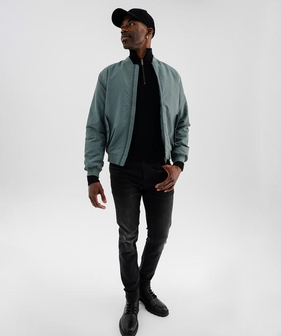 Blouson zippé style bombers homme vue4 - GEMO 4G HOMME - GEMO