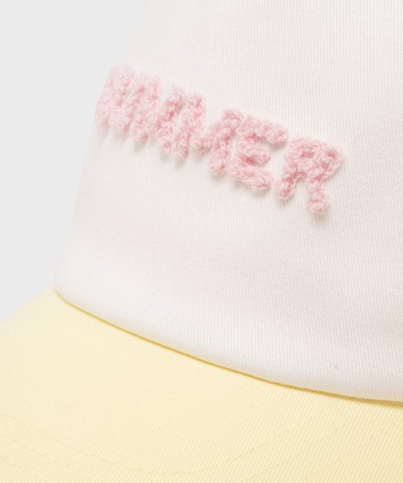 Casquette en résille avec inscription maille bouclette fille vue3 - GEMO (ACCESS) - GEMO