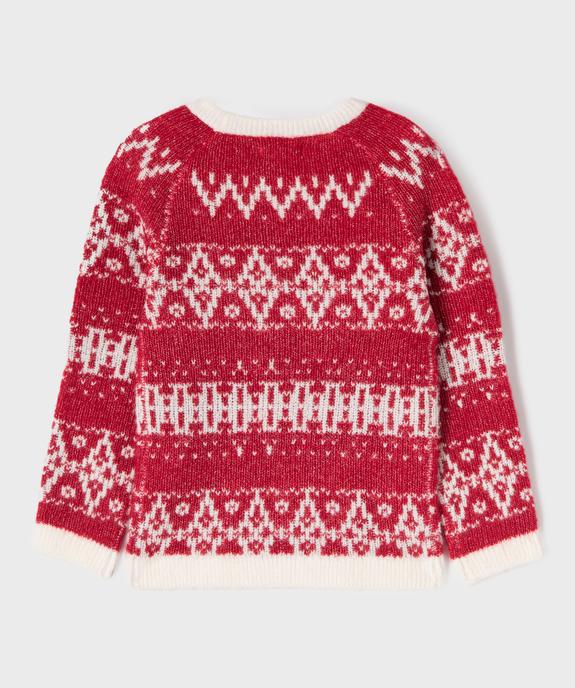 Pull jacquard esprit Noël fille vue4 - GEMO (ENFANT) - GEMO