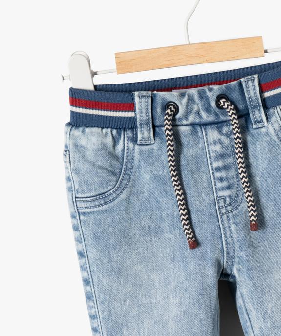 Jean baggy avec taille élastique bébé garçon vue2 - GEMO 4G BEBE - GEMO
