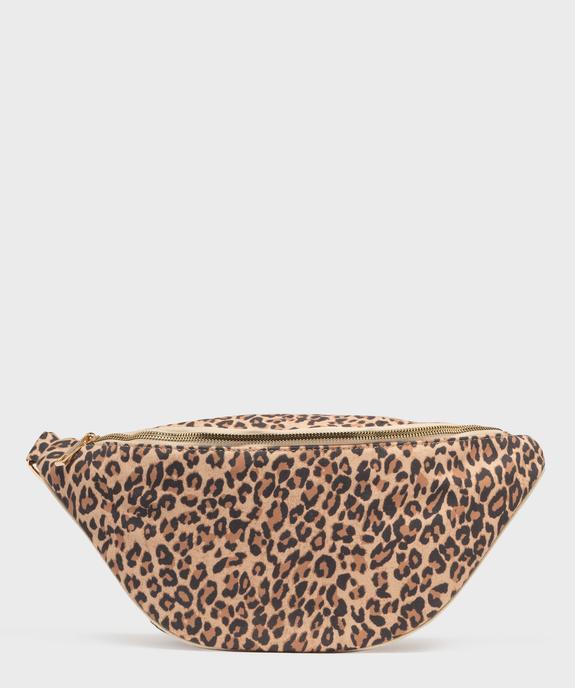 Sac banane en toile à motif léopard femme vue1 - GEMO (ACCESS) - GEMO