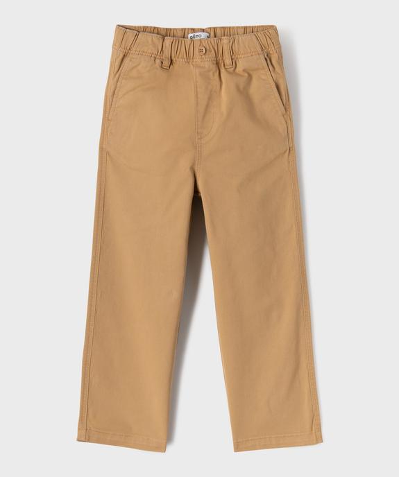 Pantalon large en coton stretch avec taille ajustable garçon vue1 - GEMO (ENFANT) - GEMO