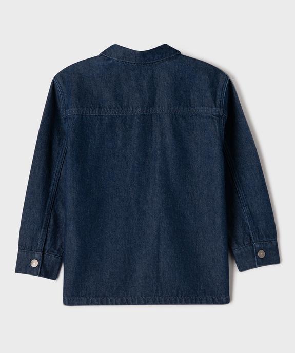 Veste en jean coupe droite garçon - LuluCastagnette vue4 - LULU CASTAGNETTE GEMO FOR GOOD - GEMO