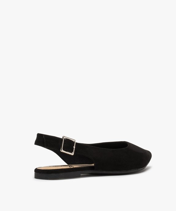 Ballerines femme à talon ouvert et bout pointu toucher velours vue4 - GEMO(URBAIN) - GEMO