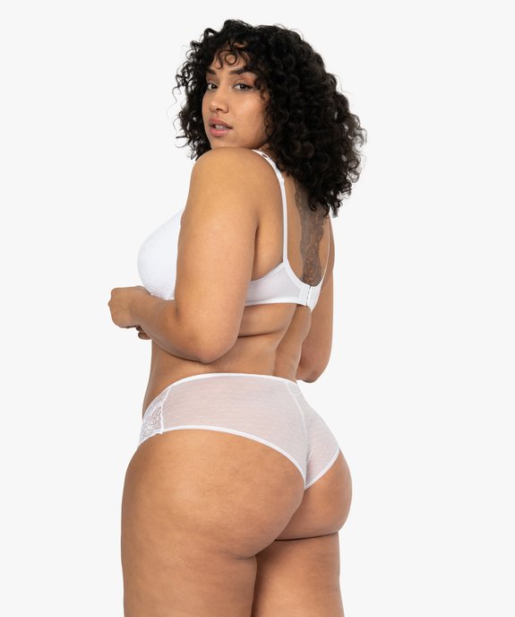 Shortie femme grande taille en tulle et dentelle vue3 - GEMO(HOMWR FEM) - GEMO