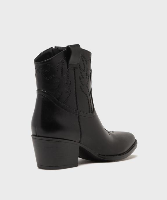Boots santiags avec dessus brodé femme - Follow Me vue4 - FOLLOW ME - GEMO