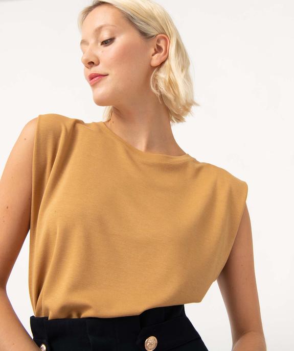 Tee-shirt femme sans manches avec large col rond vue2 - GEMO(FEMME PAP) - GEMO