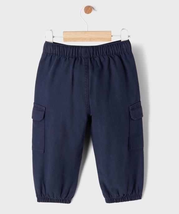 Pantalon cargo en coton et Lyocell bébé garçon vue3 - GEMO 4G BEBE - GEMO
