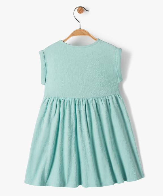 Robe bébé fille avec haut boutonné et jupe large vue3 - GEMO(BEBE DEBT) - GEMO