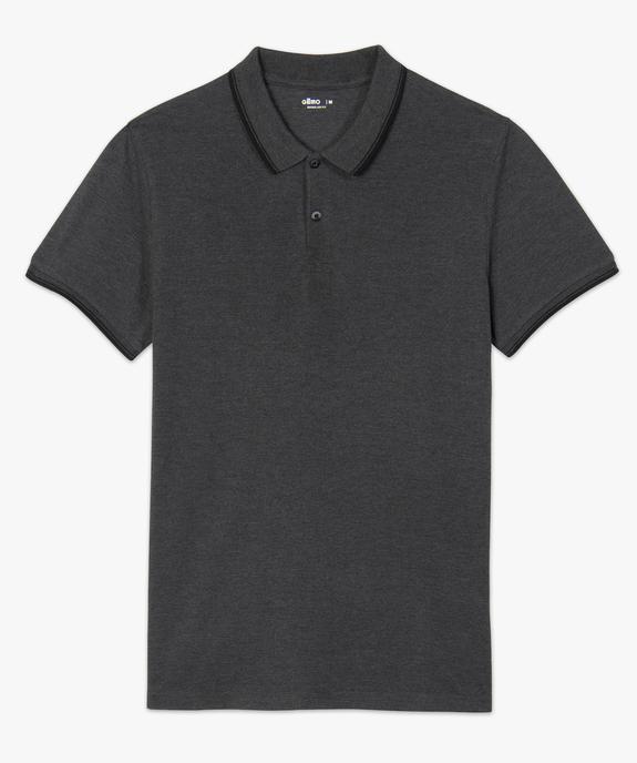 Polo homme à manches courtes 100% coton bio vue4 - GEMO (HOMME) - GEMO