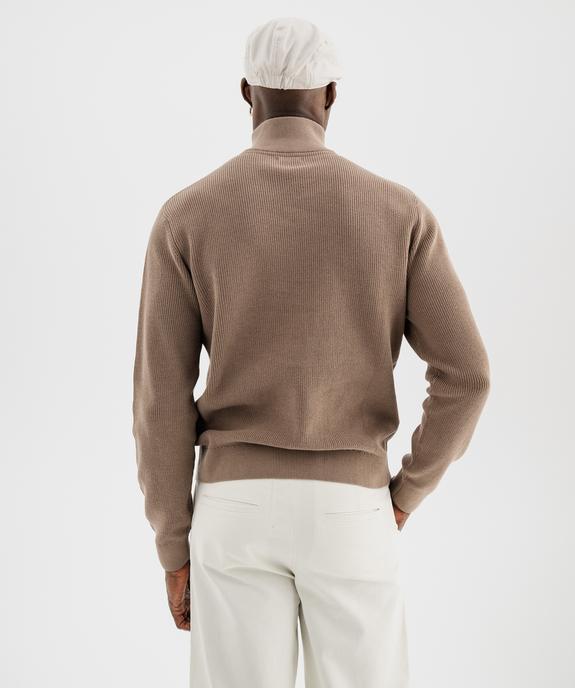 Pull en coton à col camionneur homme vue4 - GEMO (HOMME) - GEMO