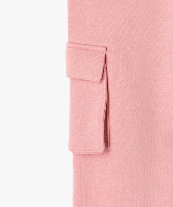 Pantalon de jogging avec poches à rabat fille vue4 - GEMO 4G FILLE - GEMO