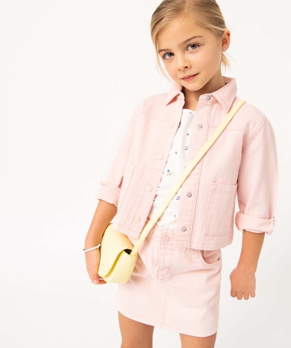 Jupe fille en toile denim vue5 - GEMO 4G FILLE - GEMO