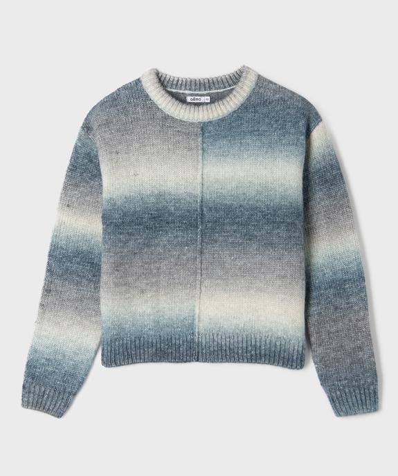 Pull tie-and-dye en maille douillette fille vue2 - GEMO (JUNIOR) - GEMO