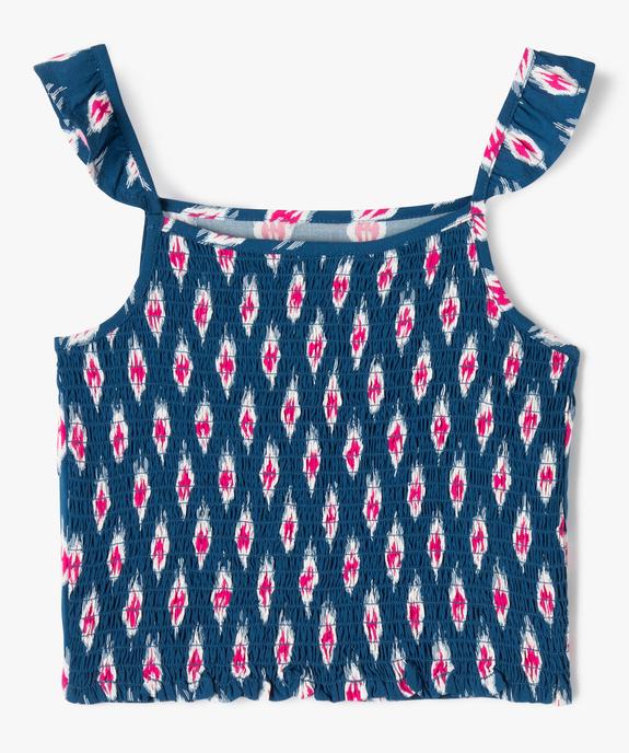 Chemise fille à bretelles et dos smocké à motifs vue3 - GEMO (ENFANT) - GEMO